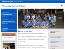 Tablet Screenshot of honors.buffalo.edu