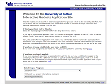Tablet Screenshot of gradmit.buffalo.edu
