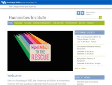 Tablet Screenshot of humanitiesinstitute.buffalo.edu